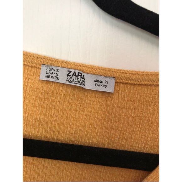 Yellow Zara crop blouse - Picture 2 of 2